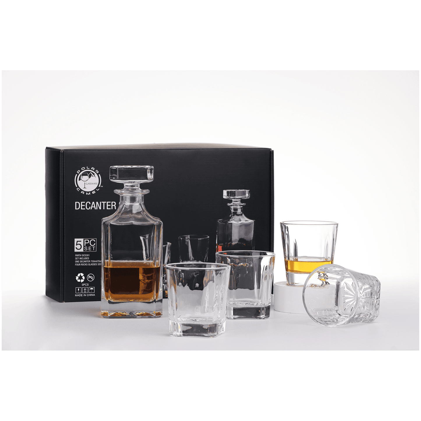 Custom 750ml Decanter Set | Personalized & Engraved Tumblers