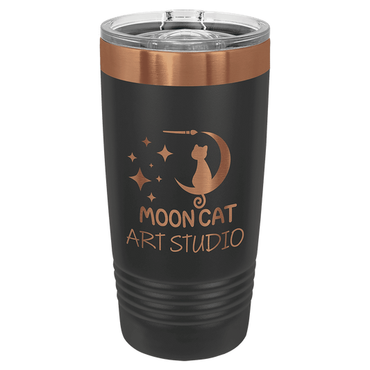 Custom 20oz Tumblers | Personalized & Engraved Tumblers| Ghost on Rose Gold