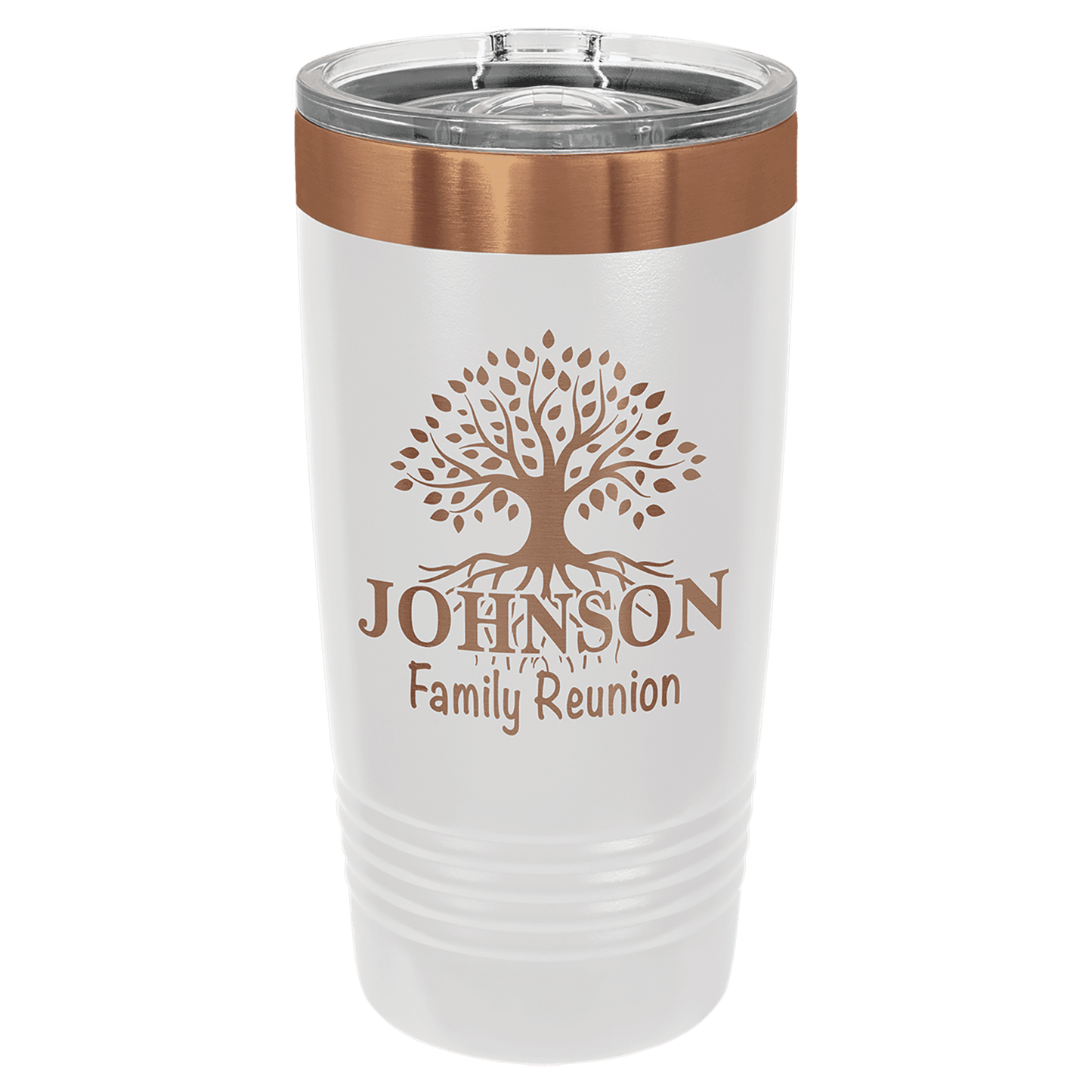 Custom 20oz Tumblers | Personalized & Engraved Tumblers| Ghost on Rose Gold